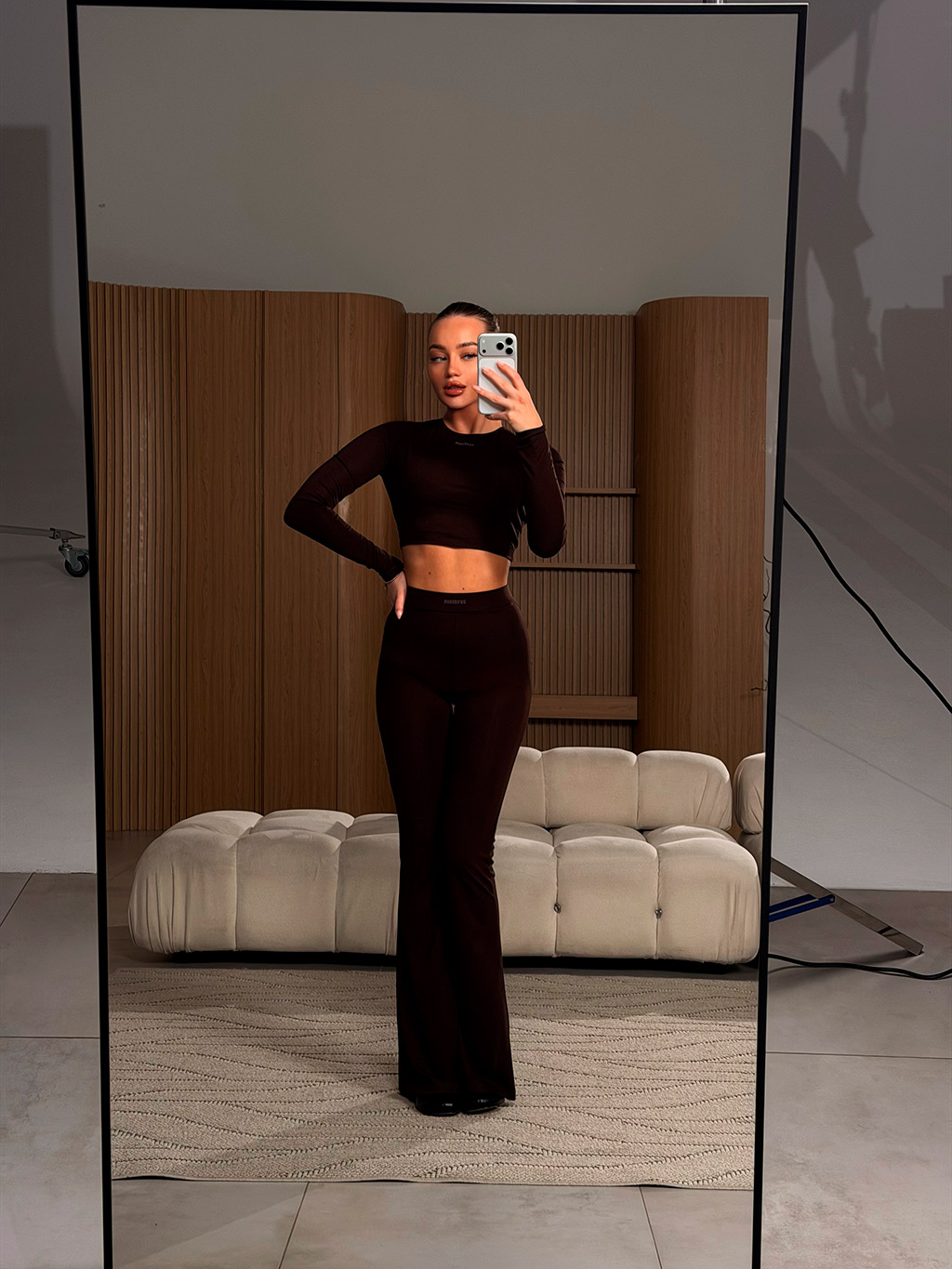 Леггинсы - клеш SVYATAYA, шоколадный - Фото 5