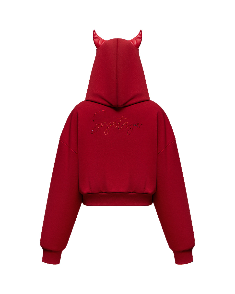 Худи - чертенок, красный - Фото 2