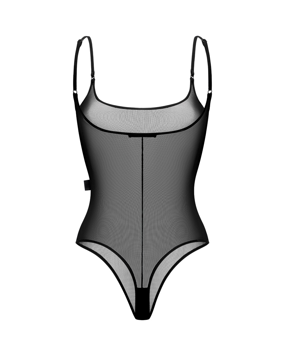 Боди из сетки SVYATAYA, черный - Фото 3