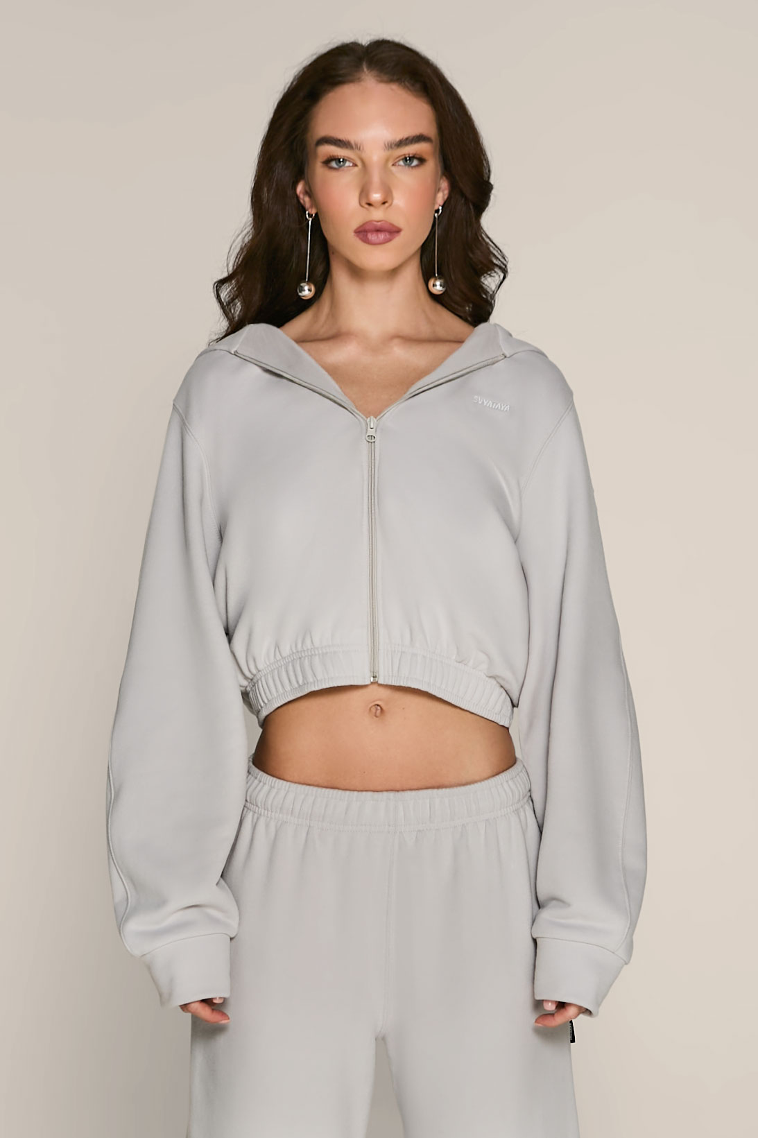 Брюки объемные SVYATAYA, пепельный - Фото 6