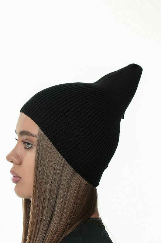 Шапка базовая, черный - Фото 2