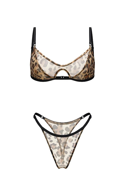 Белье из сетки SVYATAYA, леопард - Фото 1