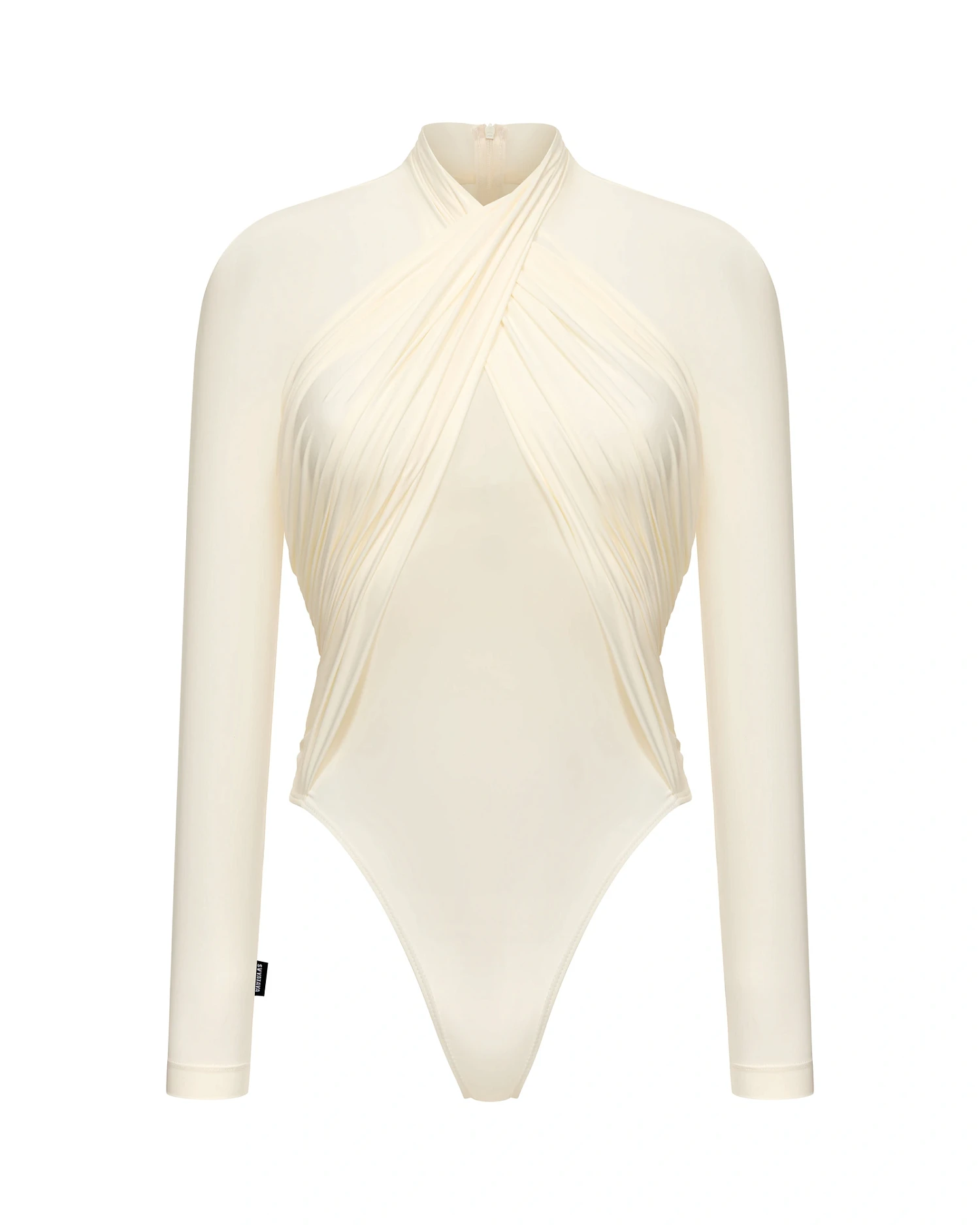 Боди с драпировкой, молочный - Фото 1