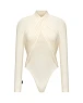 Боди с драпировкой, молочный