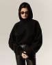 Худи с драпировкой, черный