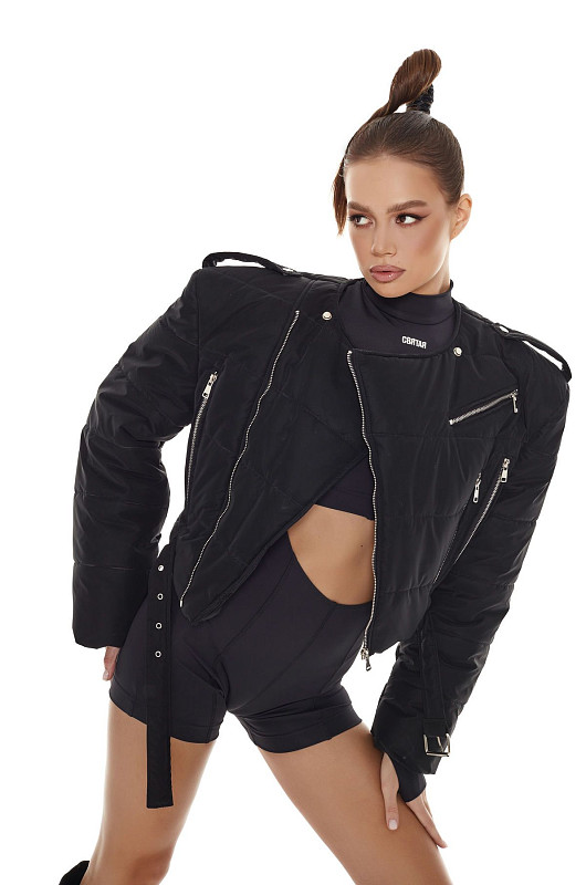 Пуховик - косуха, черный - Фото 2