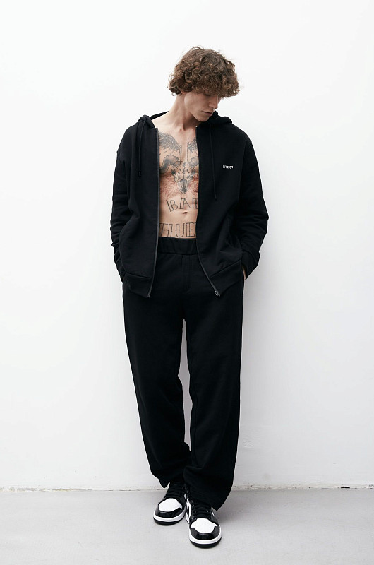 Худи на молнии SVYATOY, черный - Фото 2