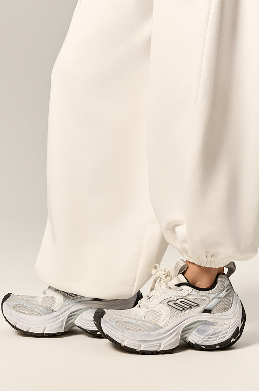 Брюки oversize SVYATAYA, молочный - Фото 5