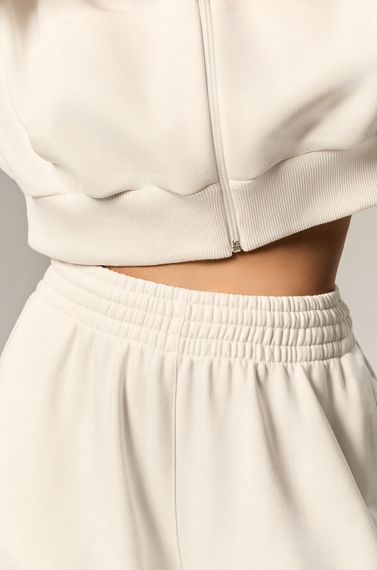 Брюки объемные SVYATAYA, молочный - Фото 4