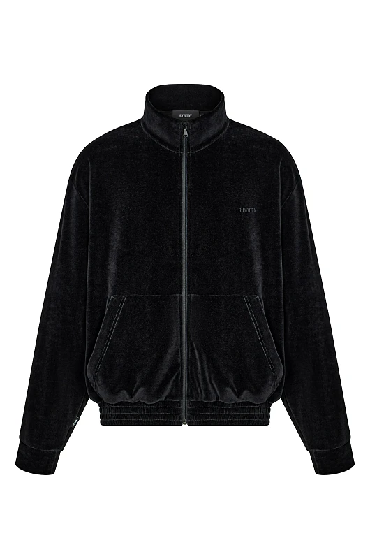 Олимпийка из велюра SVYATOY, черный - Фото 1