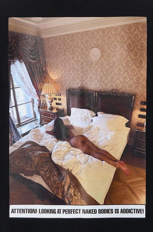 Футболка oversize с иллюстрацией, черный - Фото 6