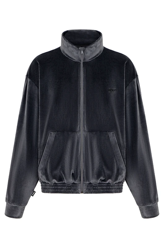 Олимпийка из велюра SVYATOY, графитовый - Фото 1