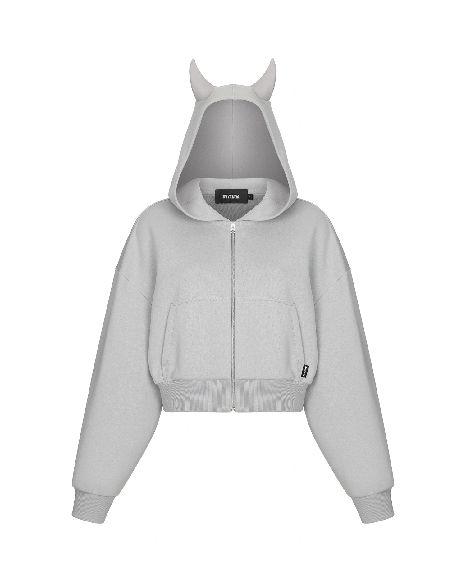 Худи - чертенок, пепельный - Фото 1