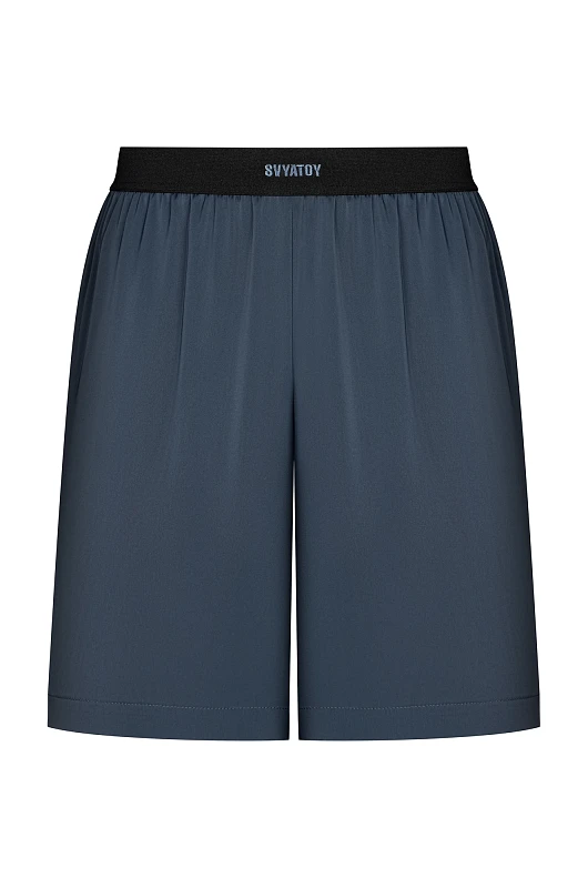 Шорты шелковые SVYATOY, серый - Фото 1