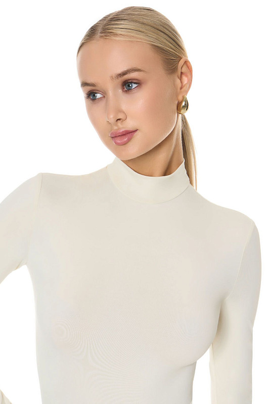 Боди - водолазка, молочный - Фото 4