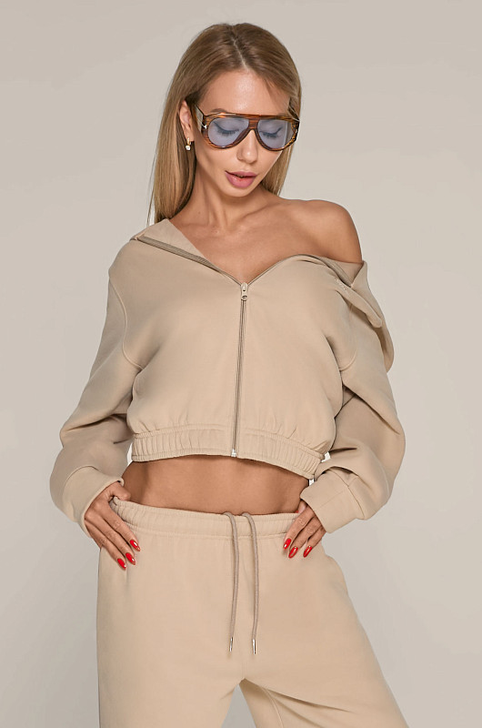 Брюки объемные SVYATAYA, бежевый - Фото 3