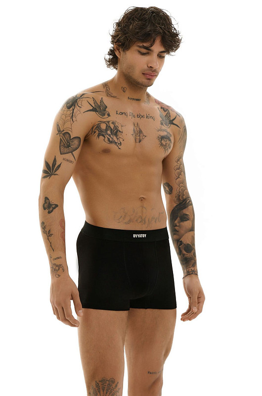 Трусы SVYATOY из вискозы, черный - Фото 4