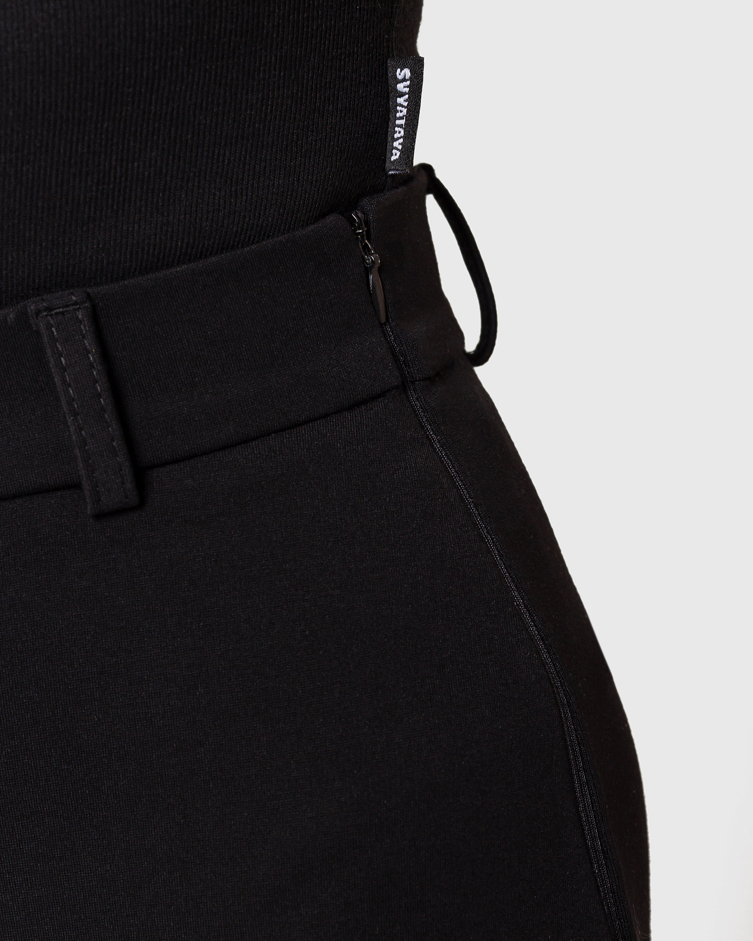 Шорты мини эластичные, черный - Фото 7