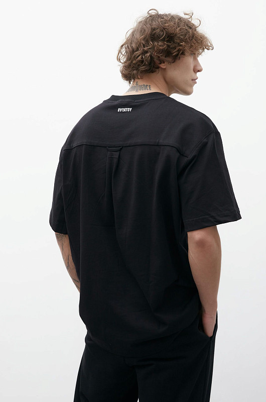 Футболка базовая SVYATOY с иллюстрацией, черный - Фото 6