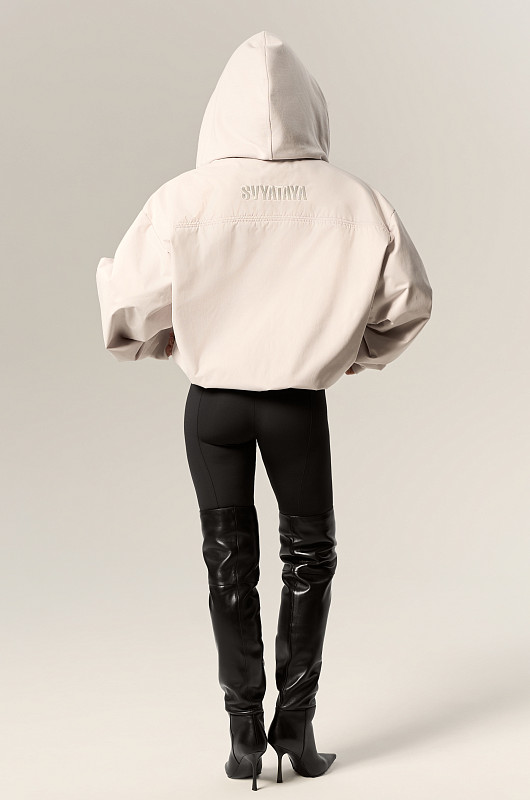 Бомбер объемный, платиновый - Фото 5