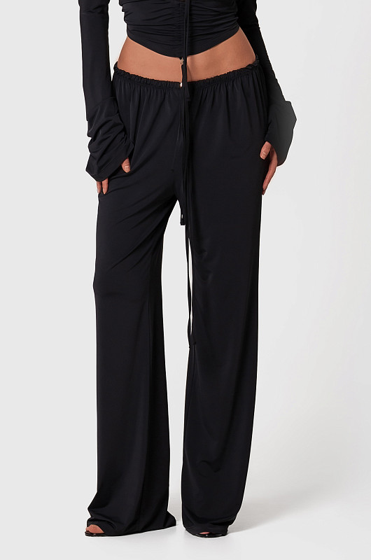 Брюки свободные, черный - Фото 5