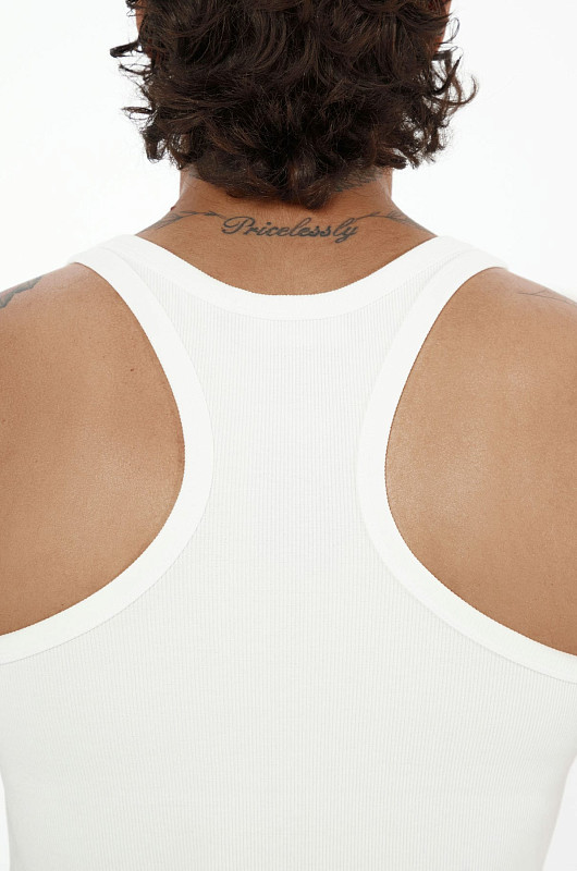 Майка в рубчик SVYATOY, молочный - Фото 3