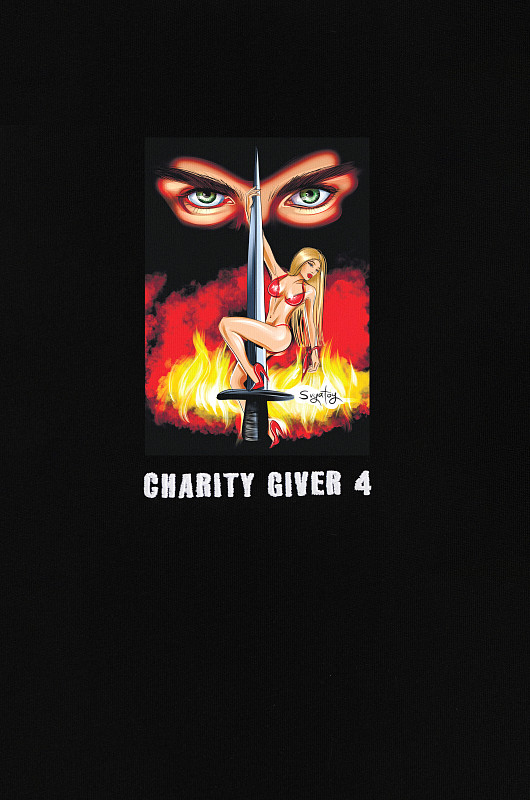 Футболка базовая charity giver 4, черный - Фото 4