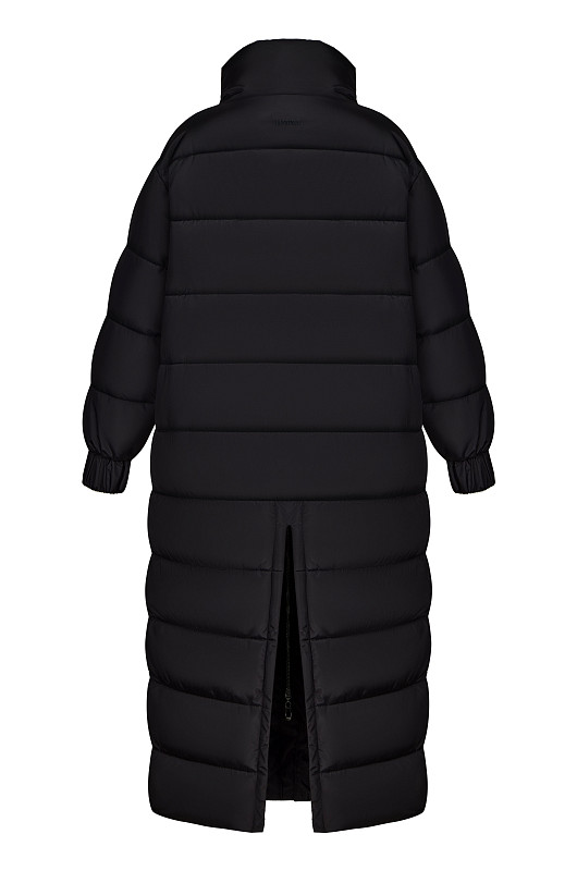 Пуховик long, черный - Фото 2