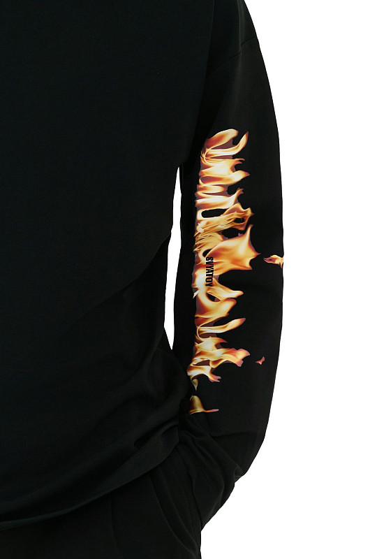 Лонгслив SVYATOY, черный - Фото 2