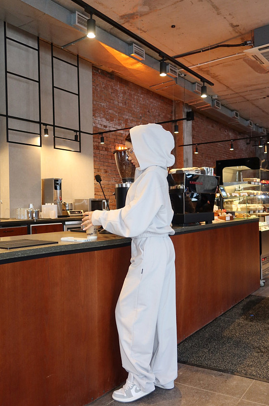 Брюки объемные SVYATAYA, пепельный - Фото 3