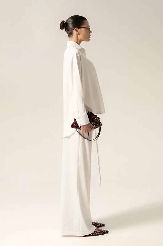 Рубашка базовая SVYATAYA, молочный - Фото 3