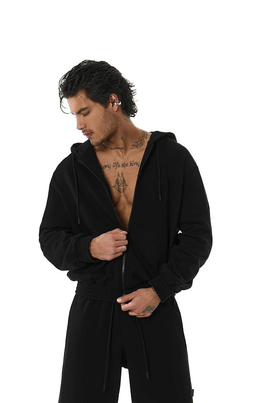 Зип - худи SVYATOY, черный - Фото 1