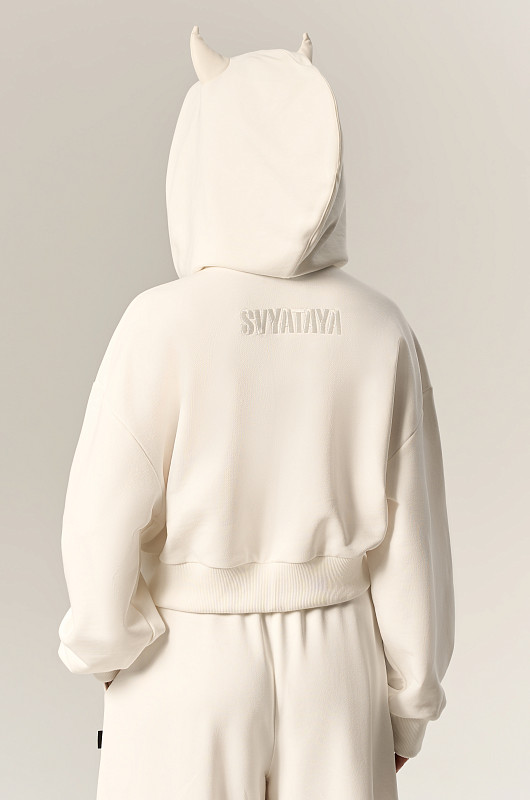 Худи - чертенок, молочный - Фото 7