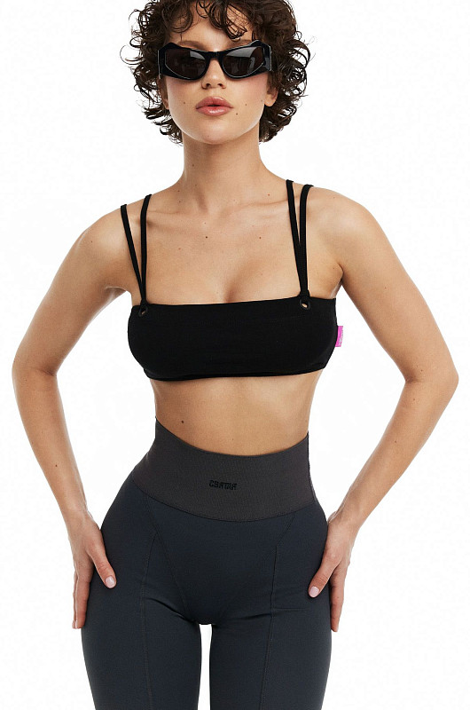 Леггинсы с декоративными резами, графитовый - Фото 3