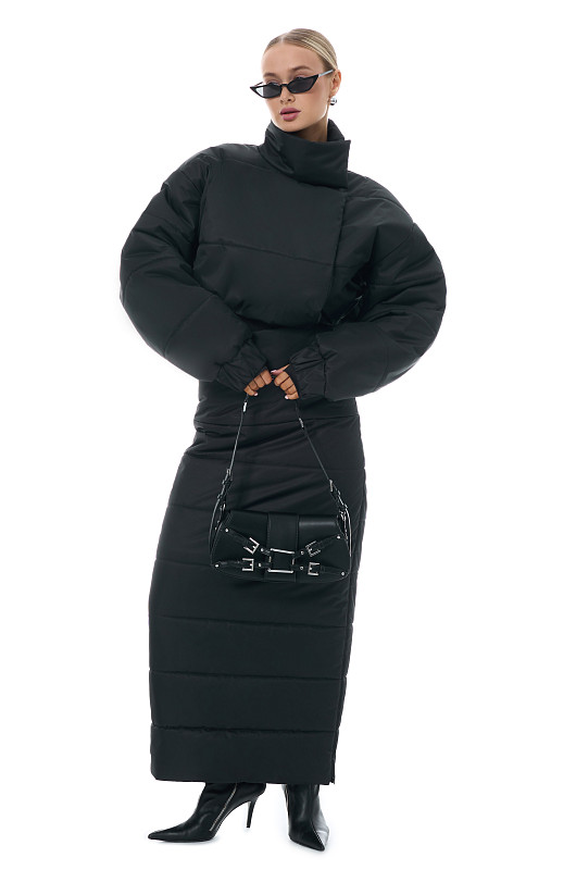 Юбка из мембраны, черный - Фото 4