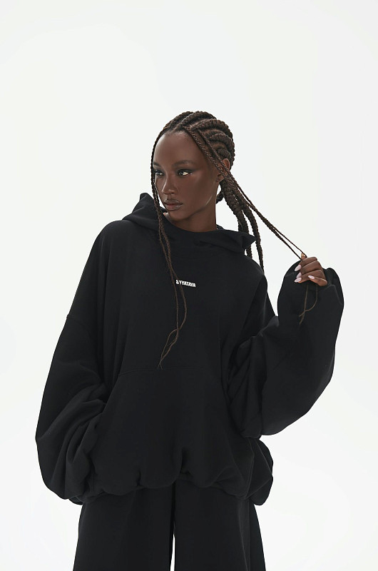 Худи oversize SVYATAYA, черный - Фото 1