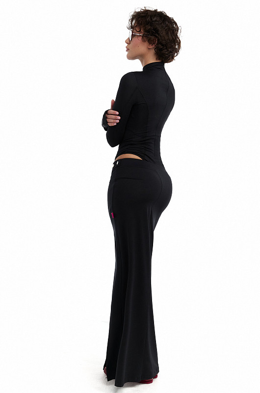 Юбка макси с разрезом SVN, черный - Фото 3