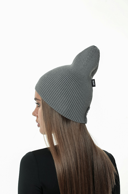 Шапка базовая, графитовый - Фото 4