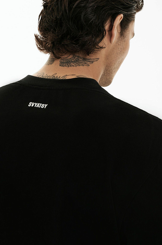 Футболка полуобъемная SVYATOY, черный - Фото 1