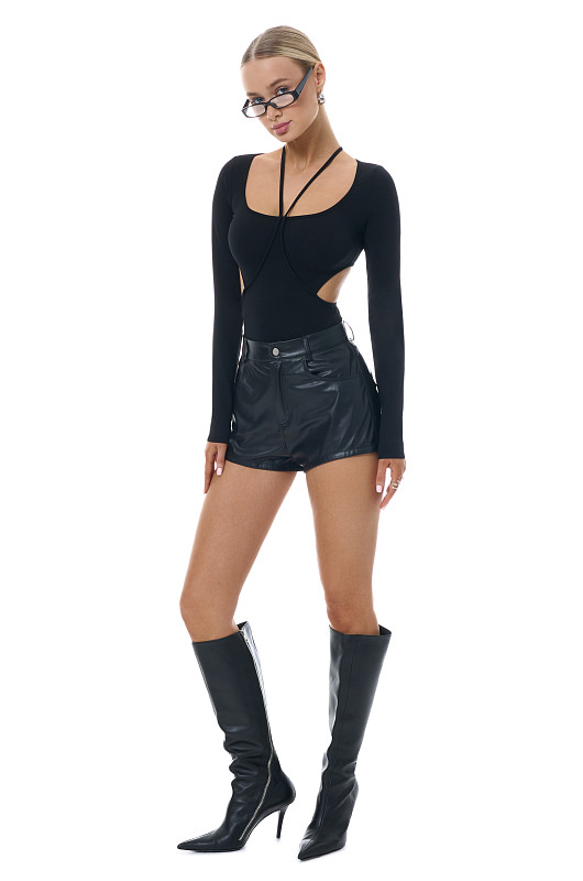 Боди с вырезами SVN, черный - Фото 5