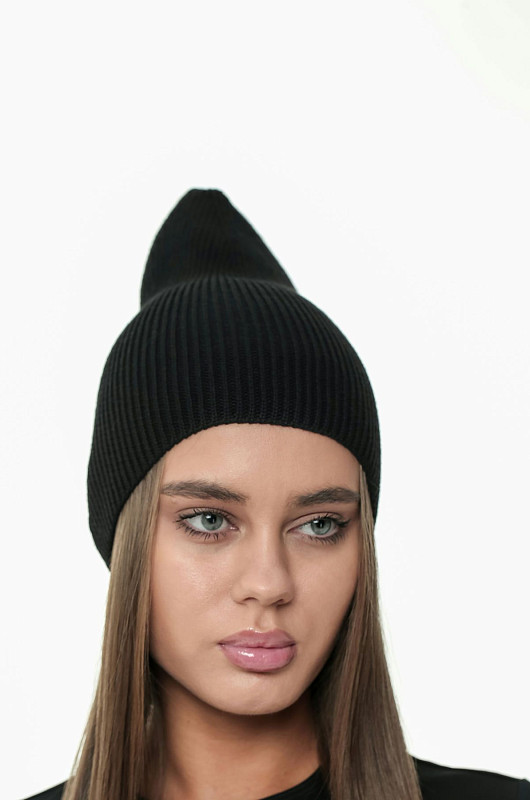 Шапка базовая, черный - Фото 1