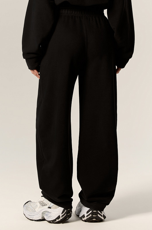 Брюки объемные SVYATAYA, черный - Фото 4