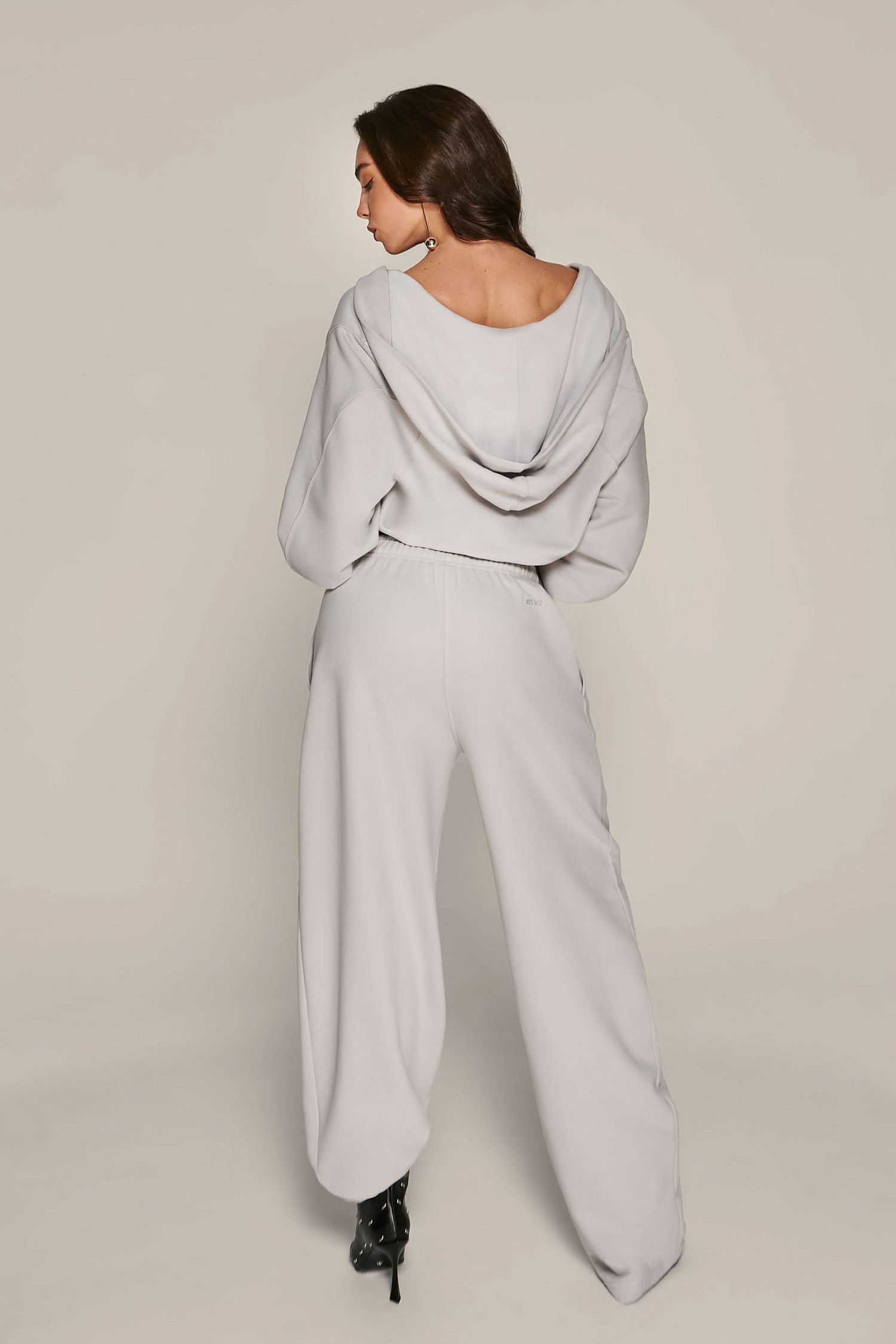 Брюки объемные SVYATAYA, пепельный - Фото 4