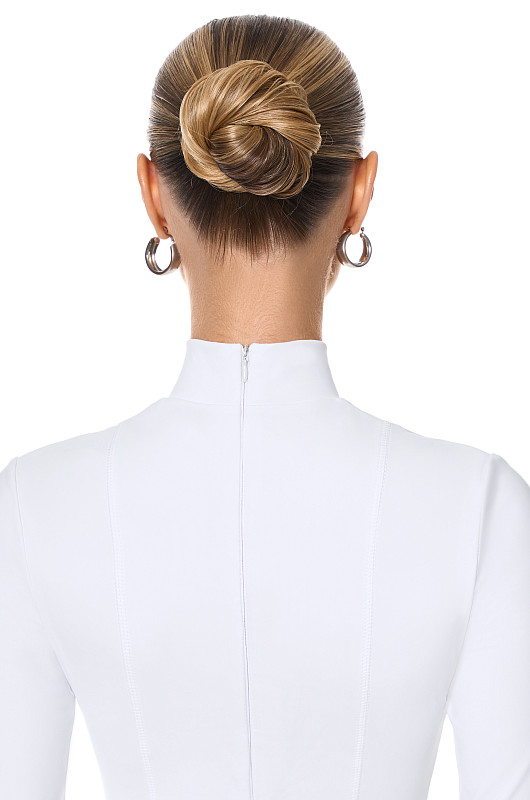 Комбинезон с декоративными молниями, белый - Фото 7