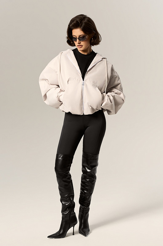 Бомбер объемный, платиновый - Фото 1