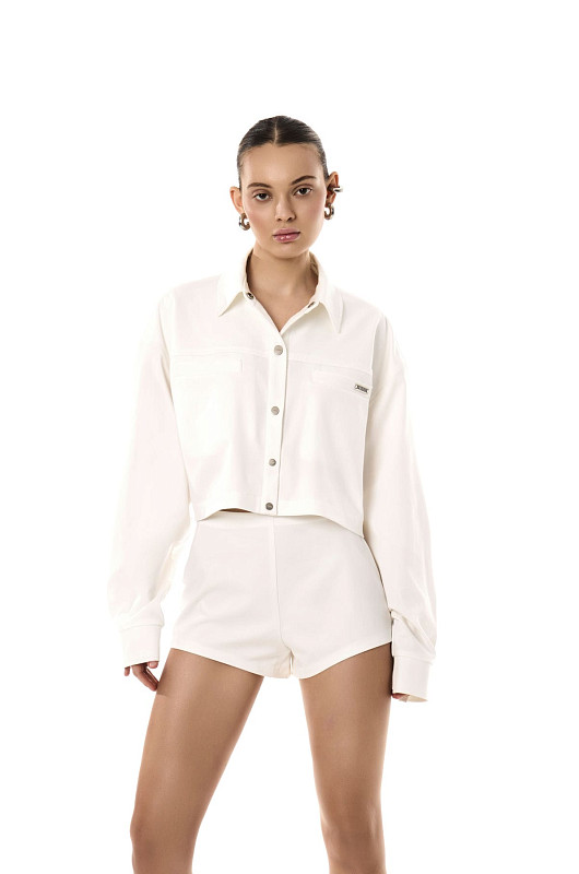 Шорты мини, молочный - Фото 5