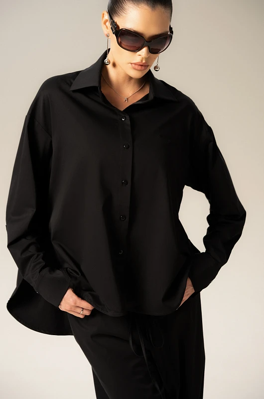 Рубашка базовая SVYATAYA, черный - Фото 1