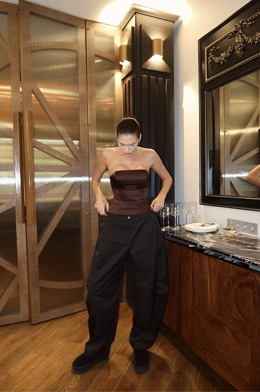 Топ - бандо, шоколадный - Фото 3