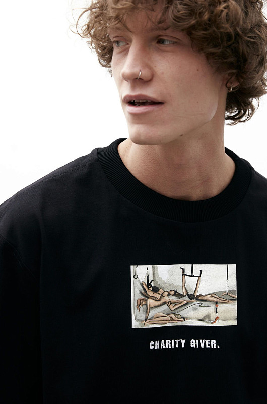 Футболка базовая SVYATOY с иллюстрацией, черный - Фото 4