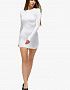 Платье мини из бифлекса, белый - Фото превью 7